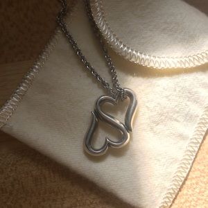 James Avery Heart to Heart Pendant &Chain/Necklace